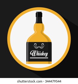  Whiskey concept with bottle design, vector illustration 10 eps graphic.