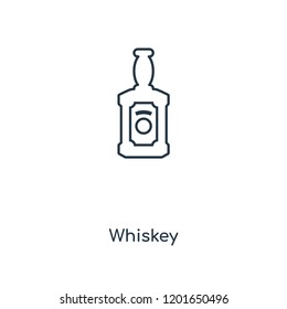 Whiskey concept line icon. Linear Whiskey concept outline symbol design. This simple element illustration can be used for web and mobile UI/UX.
