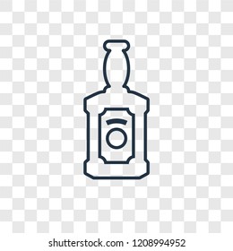 Whiskey concept vector linear icon isolated on transparent background, Whiskey concept transparency concept in outline style