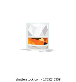 Whiskey Crystal Glass Vector Design