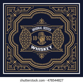 Whiskey design for label and packaging 