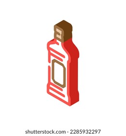whiskey drink bottle isometric icon vector. whiskey drink bottle sign. isolated symbol illustration