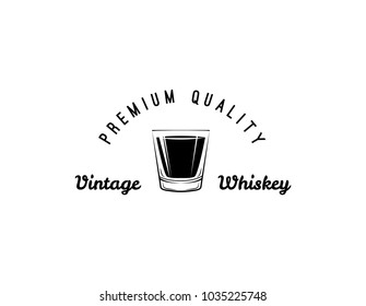 Whiskey, Drinking Glass, Alcohol Isolated On White background