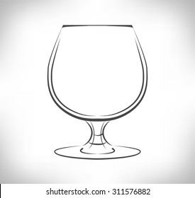 Whiskey, Drinking Glass, Alcohol. Isolated On White