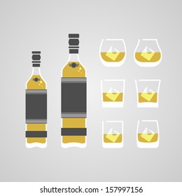 Whiskey and glass