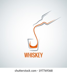 Whiskey Glass Bottle Shot Splash Background