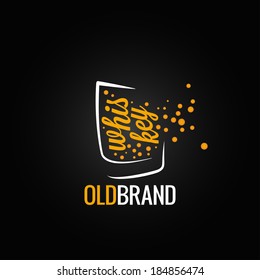 whiskey glass design menu background