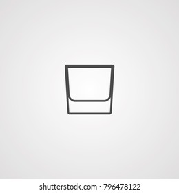 Whiskey glass flat vector icon
