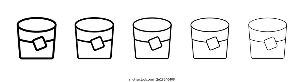 Whiskey Glass icon in black. Vector illustration for graphic design
