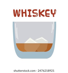 Whiskey glass icon clipart avatar logtotype isolated vector illustration