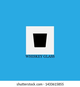 whiskey glass icon sign signifier vector