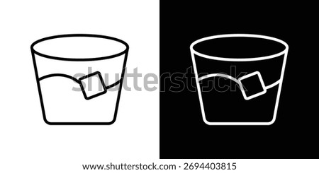 Whiskey Glass icon. Thin linear vectors pack