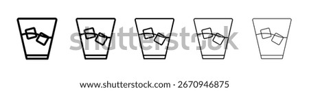 Whiskey Glass icon vector collection. EPS 10
