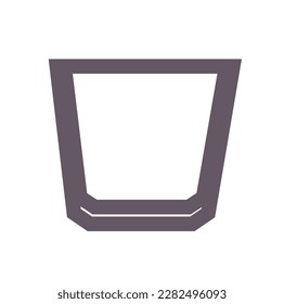 Whiskey glass linear icon. Vector