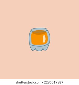 Whiskey. Glass of scotch. Drink. Alcohol illustration