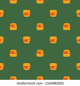 Whiskey glass seamless pattern, great design for any purposes. Doodle style. Color hand drawn image. Repeat template. Party drinks concept. Freehand drawing. Cartoon sketch graphic draft. Vector.
