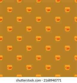 Whiskey glass seamless pattern, great design for any purposes. Doodle style. Color hand drawn image. Repeat template. Party drinks concept. Freehand drawing. Cartoon sketch graphic draft. Vector.
