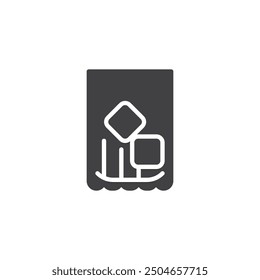 Whiskey Glass vector icon. filled flat sign for mobile concept and web design. Rocks Glass glyph icon. Symbol, logo illustration. Vector graphics