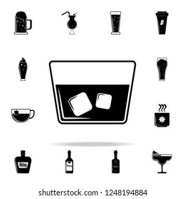 whiskey with ice icon. Drink icons universal set for web and mobile
