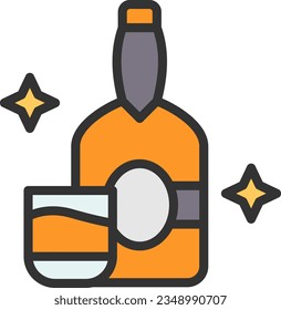 Icono de Whiskey. Adecuado para aplicaciones móviles.