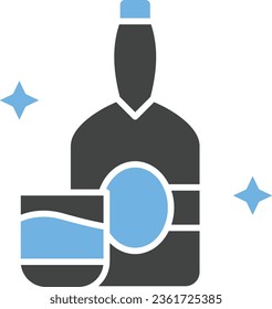 Whiskey Icon image. Suitable for mobile application.