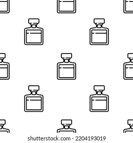Whiskey-Symbol-Muster. Nahtlose Whiskey-Muster auf weißem Hintergrund.