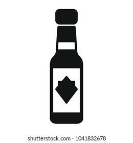 Whiskey icon. Silhouette illustration of whiskey vector icon for web and advertising