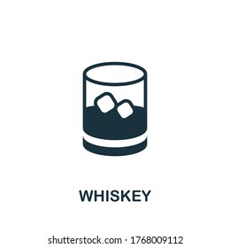 Whiskey icon. Simple element from drinks collection. Creative Whiskey icon for web design, templates, infographics and more