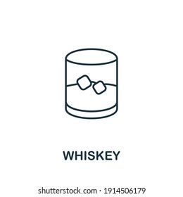 Whiskey icon. Simple element from drinks collection. Creative Whiskey icon for web design, templates, infographics and more