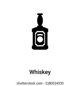 Whiskey icon vector isolated on white background, logo concept of Whiskey sign on transparent background, filled black symbol