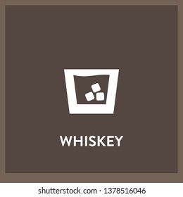 whiskey icon vector. whiskey sign on white background. whiskey icon for web and app