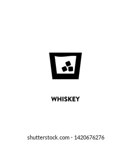 whiskey icon vector. whiskey sign on white background. whiskey icon for web and app