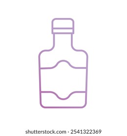 ícone de uísque com fundo branco vetor ilustração stock