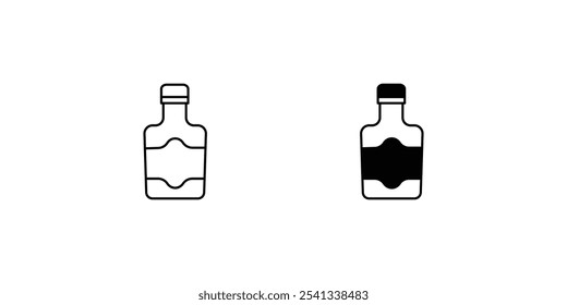 Whisky-Symbol mit weißem Hintergrund, Vektorgrafik