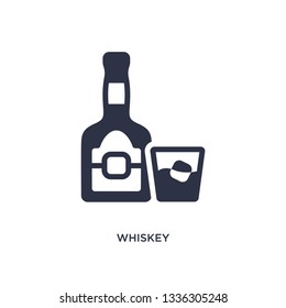 whiskey isolated icon. Simple element illustration from wild west concept. whiskey editable logo symbol design on white background. Can be use for web and mobile.