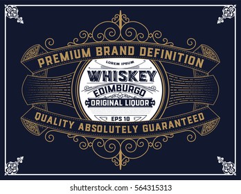 Whiskey Card Old Frame Stock Vector (Royalty Free) 497863978 | Shutterstock