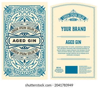 Whiskey label with old frames