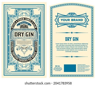 Whiskey label with old frames