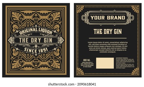 Whiskey label with old frames