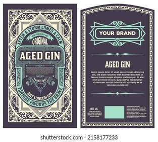 Whiskey label with old frames