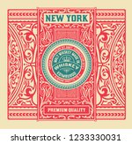 Whiskey label with old frames. Vector layered