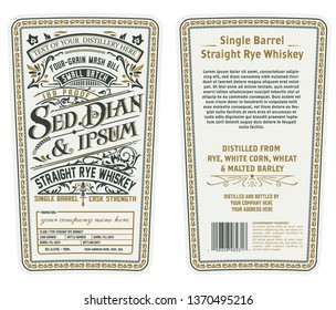 Whiskey Label For Packing. Vector Layered
