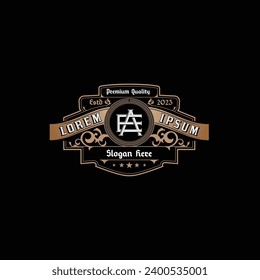 Vector de plantilla de logotipo de teclado o licor 