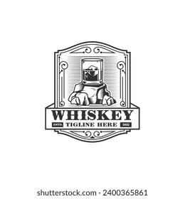 Whiskey logo design, vintage, luxury