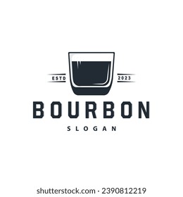 Whiskey Logo, Drink Label Design With Old Retro Vintage Ornament Illustration Premium Template