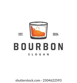 Whiskey Logo, Drink Label Design With Old Retro Vintage Ornament Illustration Premium Template