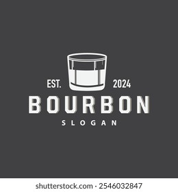 Logotipo Whiskey, Design de etiqueta de bebida com velho modelo premium de ilustração de ornamento vintage