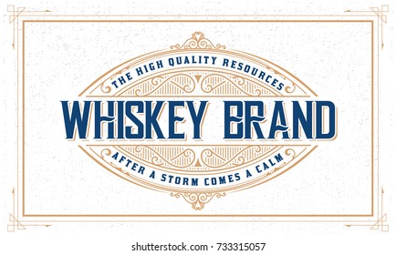 Whiskey Logo With Vintage Frame