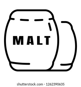 Whiskey malt icon. Outline whiskey malt vector icon for web design isolated on white background