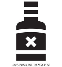 Whiskey Modern Vector Icon – Minimal Illustration Symbol Template for Web Mobile App UI Design